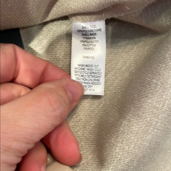 Tan Faux leather A-Line Mini Skirt with Cargo Style - Picture 6 of 6